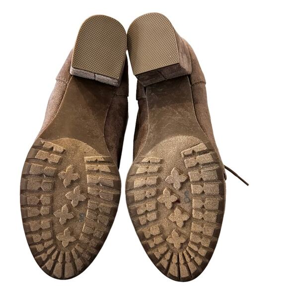 Madden girl torch brown textile faux suede chunky heels 3” heels size 8 - Picture 8 of 8